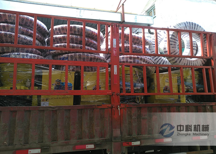 石家莊（zhuāng）PZ-6混凝土噴漿機及噴漿機配件發貨現場-0