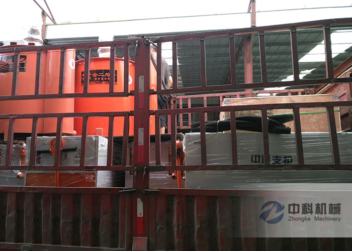 蘇（sū）州雙液注漿機（jī）、灰漿攪拌機發貨現場-0