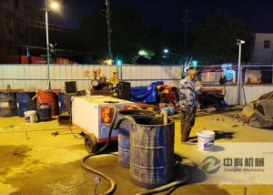 雙液壓注漿機施工現場（chǎng）