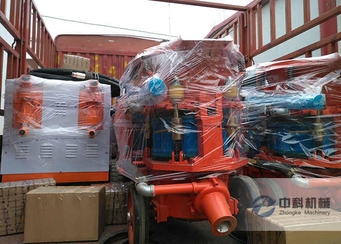 武漢雙（shuāng）液注漿機、PZ-6混凝土（tǔ）噴漿機發（fā）貨（huò）現場-0