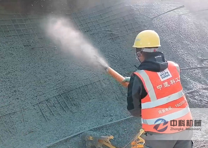 液壓（yā）泵送式濕式混凝土噴（pēn）漿機施工（gōng）視頻