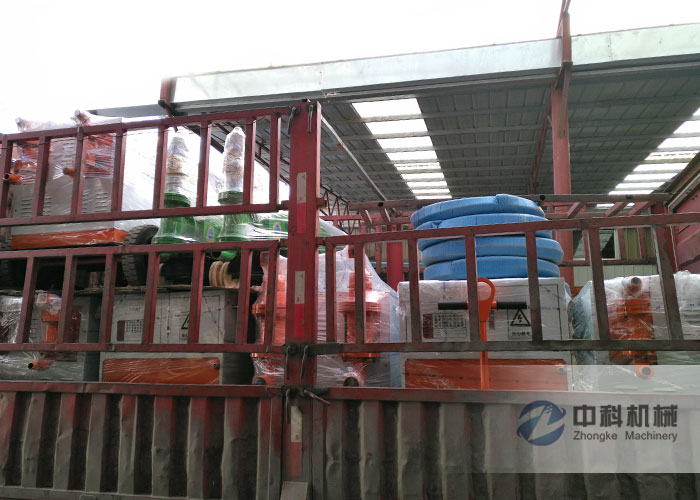 合肥雙液注（zhù）漿機、單缸砂漿泵發貨現場-0