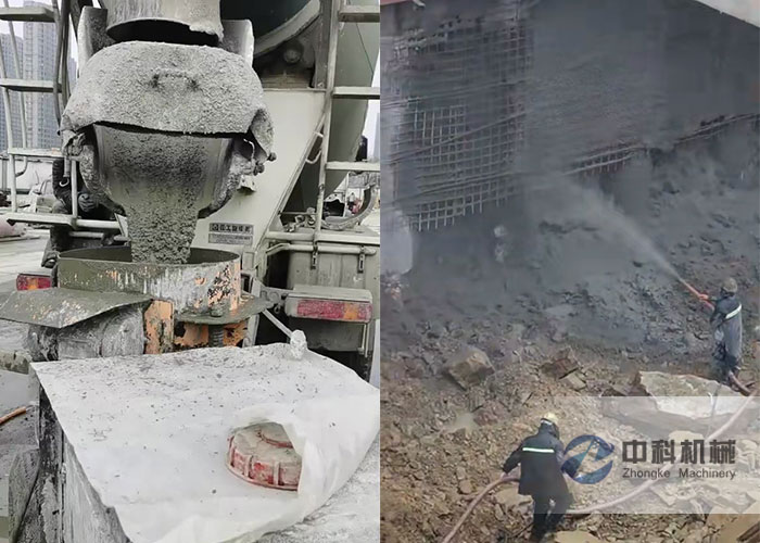 ZK700轉子活塞式混凝土濕噴機施工（gōng）視頻