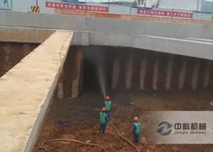 中（zhōng）鐵一局液壓濕噴機施工視頻