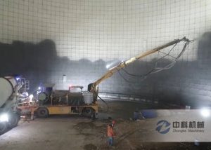 工程混凝土濕噴台車施工視頻