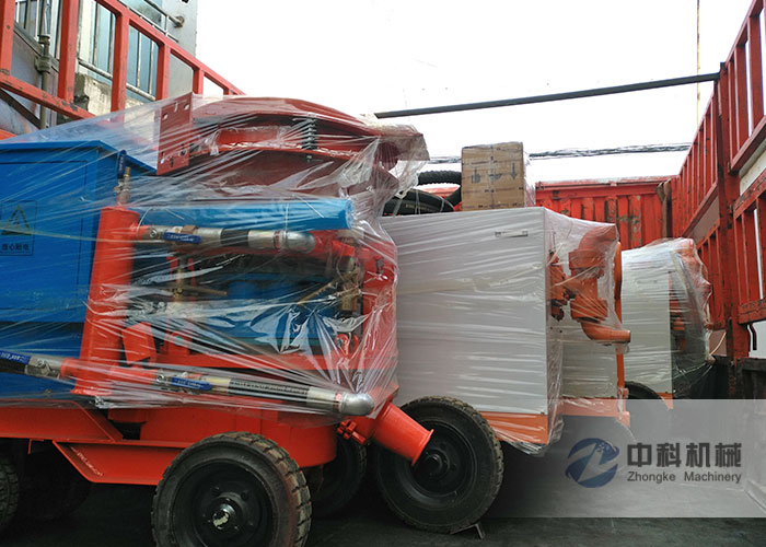 長沙雙液（yè）注漿機（jī）、水泥砂漿注漿機、PZ-6噴漿機發貨現場-0