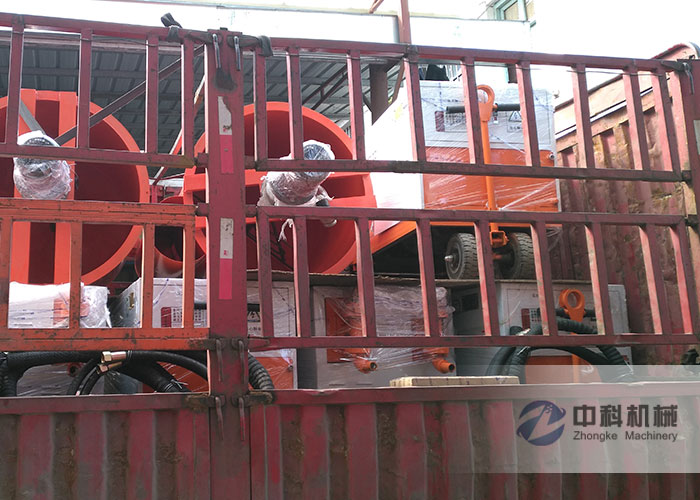 蘭州雙液注漿機、灰漿攪拌機發貨現場-0