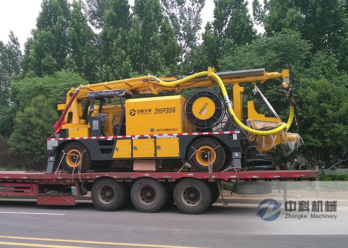 ZHSP3016工程（chéng）混凝土濕噴台車發貨現場-0