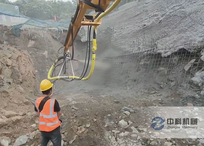 大型混凝土濕噴台車施工視（shì）頻