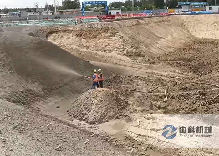 90液壓混凝土濕噴機施工(gōng)視頻