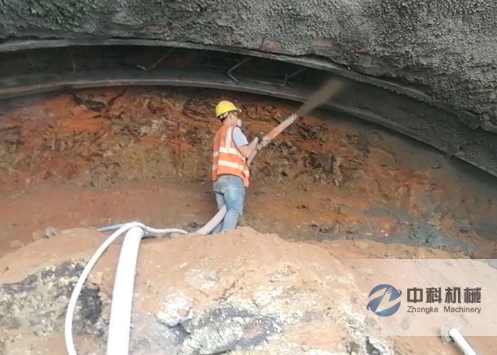 隧道車載（zǎi）式濕噴機施工視頻