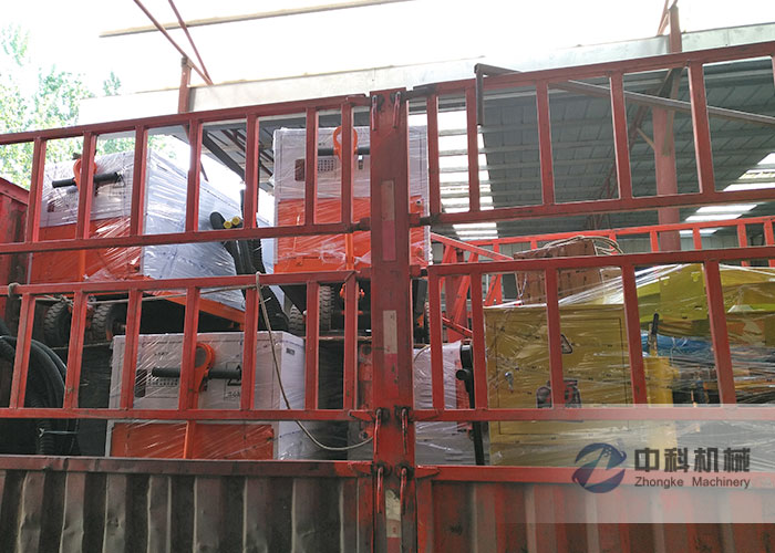 長沙雙液注漿機、PZ-6混（hún）凝土噴漿機發貨現場（chǎng）