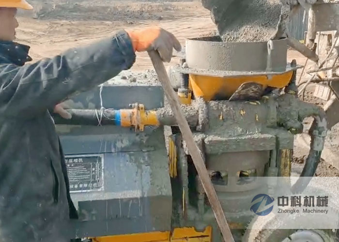 轉子活塞式（shì）混（hún）凝土濕噴機施工（gōng）視（shì）頻