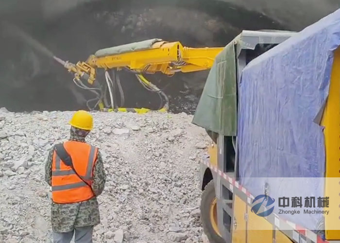 隧道用混凝（níng）土濕噴台車施工視頻