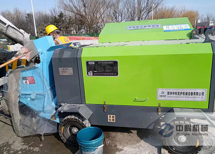 中鐵北京局GYP-90A液壓濕噴機施工現場-1