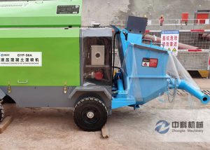 GYP-90A液壓混凝土濕噴（pēn）機施工現場