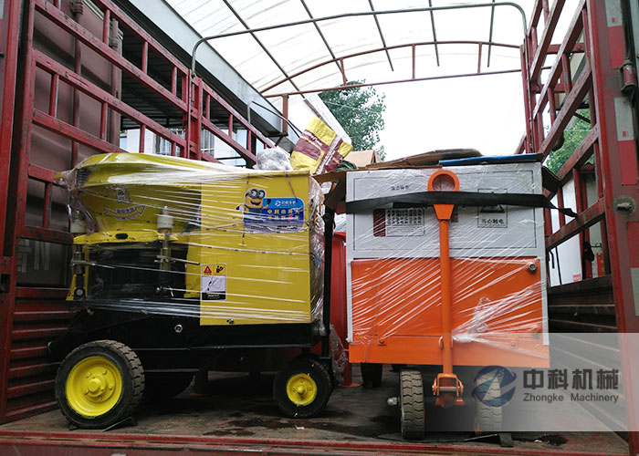 福州雙液注漿機、PZ-6混凝土噴漿機發貨現（xiàn）場